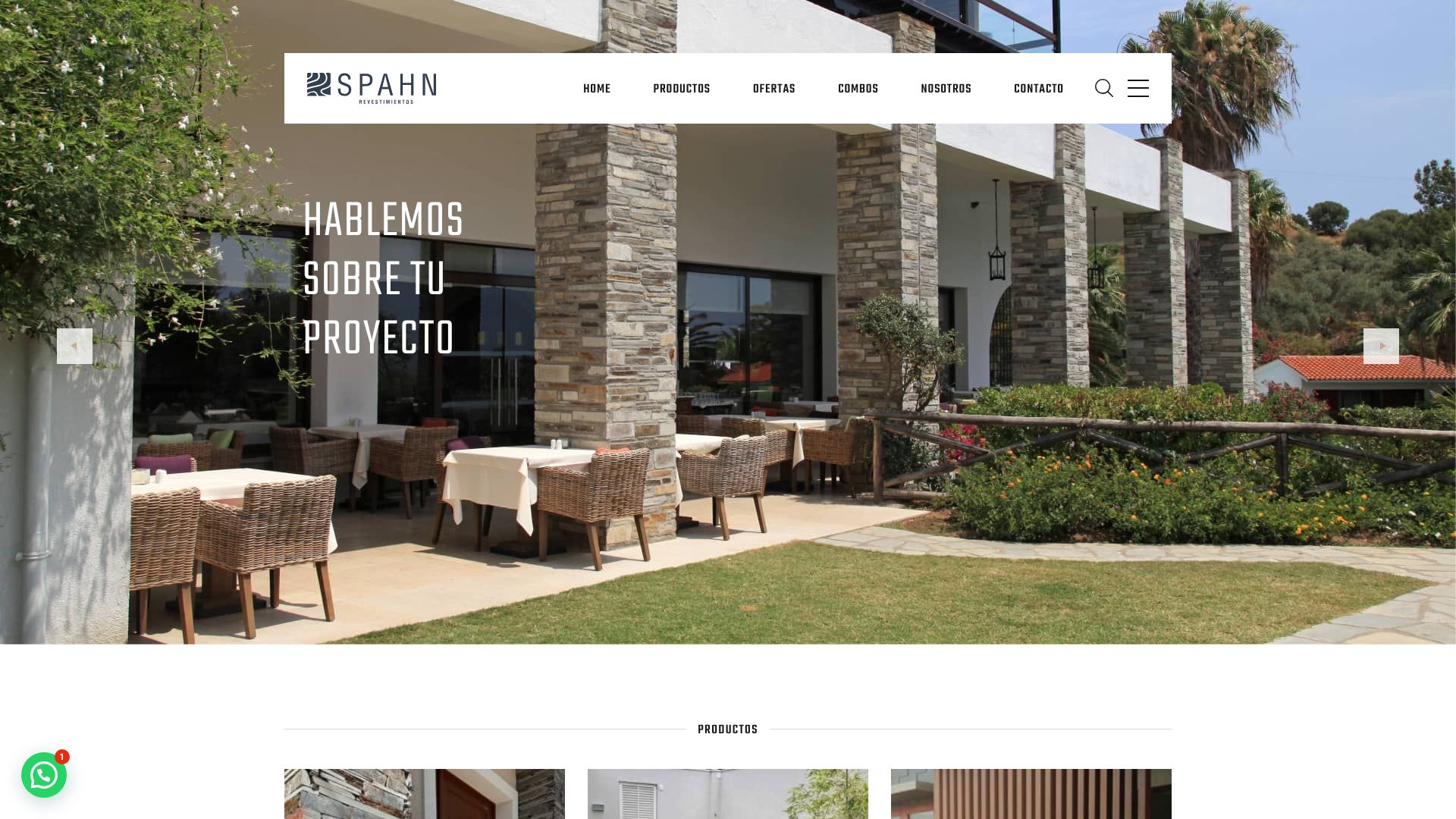 Sitio con catálogo online